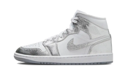 Air Jordan Air Jordan 1 Mid Crinkled Chrome srebrny - widok główny z boku | Saturaise.com