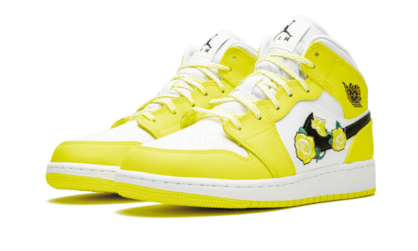 Air Jordan 1 Mid Dynamic Yellow - Kup oryginalne Air Jordan 1 Mid Dynamic Yellow AV5174-700 - widok z drugiego boku - Sneakersy