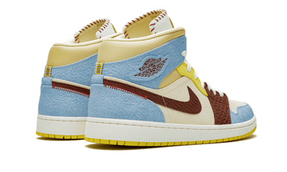 Buty Air Jordan Air Jordan 1 Mid Fearless Maison Château Rouge - widok z przodu - Rozmiary EU
