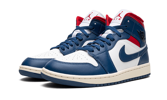 Kup oryginalne Air Jordan 1 Mid French Blue BQ6472-146 - widok z drugiego boku - Sneakersy