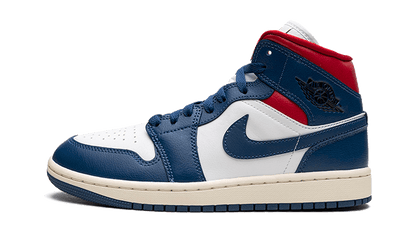 Air Jordan Air Jordan 1 Mid French Blue czerwono-czarny - widok główny z boku | Saturaise.com