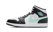Air Jordan Air Jordan 1 Mid Green Glow czarny-biały - widok główny z boku | Saturaise.com