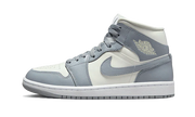 Air Jordan Air Jordan 1 Mid Grey Sail biały-czerwony - widok główny z boku | Saturaise.com