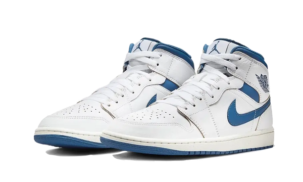 Air Jordan 1 Mid Industrial Blue - Kup oryginalne Air Jordan 1 Mid Industrial Blue FN5215-141 - widok z drugiego boku - Sneakersy