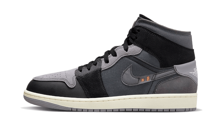 Air Jordan Air Jordan 1 Mid Inside Out Black czarny-szary - widok główny z boku | Saturaise.com