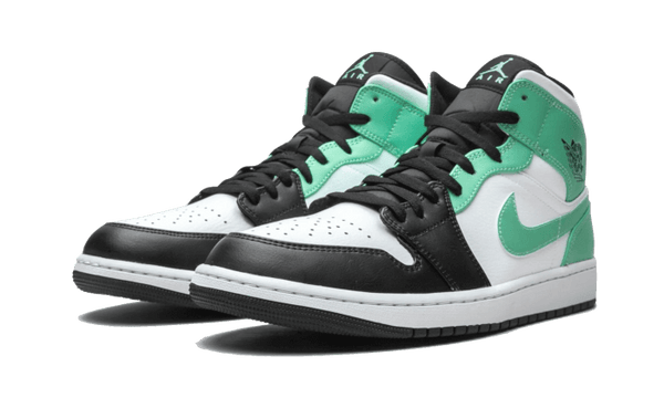 Air Jordan 1 Mid Island Green - Kup oryginalne Air Jordan 1 Mid Island Green 554724-132 - widok z drugiego boku - Sneakersy