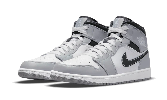 Kup oryginalne Air Jordan 1 Mid Light Smoke Grey Anthracite 554724-078 - widok z drugiego boku - Sneakersy
