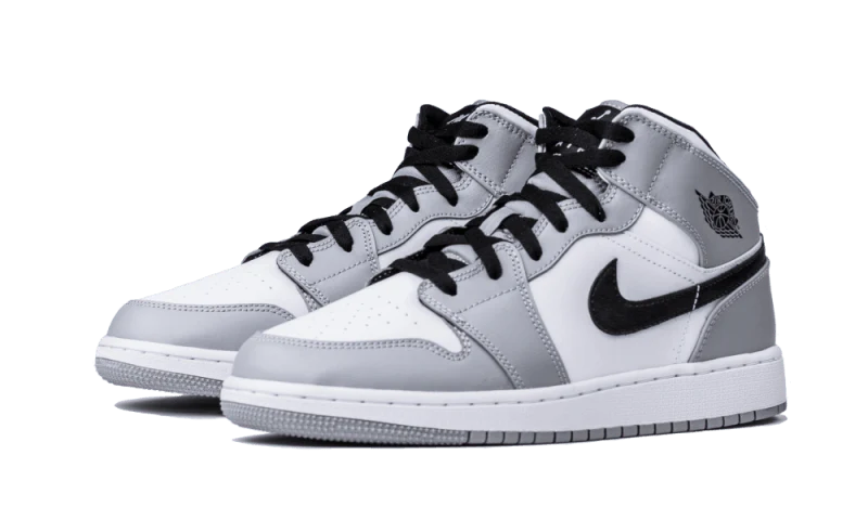 Kup oryginalne Air Jordan 1 Mid Light Smoke Grey 554724-092 - widok z drugiego boku - Sneakersy