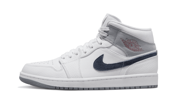 Air Jordan Air Jordan 1 Mid Paris biały-czerwony - widok główny z boku | Saturaise.com