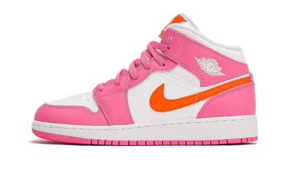 Air Jordan Air Jordan 1 Mid Pinksicle Safety Orange biały-różowy - widok główny z boku | Saturaise.com