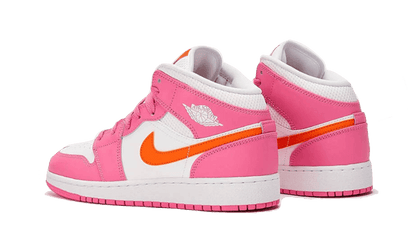 Buty Air Jordan Air Jordan 1 Mid Pinksicle Safety Orange - widok z przodu - Rozmiary EU