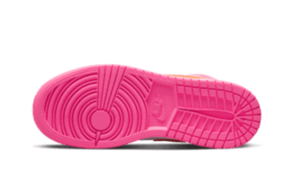 100% Oryginalne Air Jordan 1 Mid Pinksicle Safety Orange - widok z tyłu - 750.00 PLN