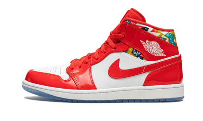 Air Jordan Air Jordan 1 Mid SE Barcelona Sweater biały-czerwony - widok główny z boku | Saturaise.com