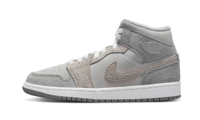 Air Jordan Air Jordan 1 Mid SE Particle Grey biały-czerwony - widok główny z boku | Saturaise.com