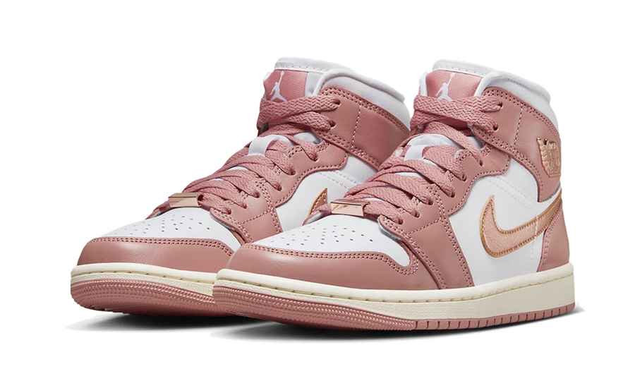 Kup oryginalne Air Jordan 1 Mid SE Red Stardust FB9892-670 - widok z drugiego boku - Sneakersy