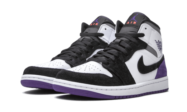 Air Jordan 1 Mid SE Varsity Purple - Kup oryginalne Air Jordan 1 Mid SE Varsity Purple 852542-105 - widok z drugiego boku - Sneakersy