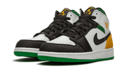 Kup oryginalne Air Jordan 1 Mid SE White Laser Orange Lucky Green 852542-101 - widok z drugiego boku - Sneakersy