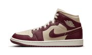 Air Jordan Air Jordan 1 Mid Split Beach Cherrywood Red czerwony-zielony - widok główny z boku | Saturaise.com