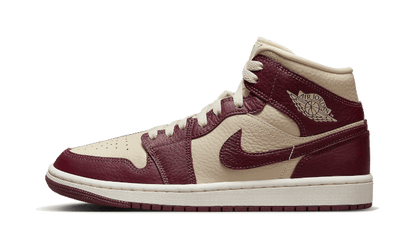 Air Jordan Air Jordan 1 Mid Split Beach Cherrywood Red czerwony-zielony - widok główny z boku | Saturaise.com