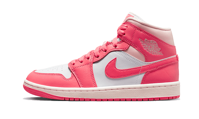Air Jordan Air Jordan 1 Mid Strawberries And Cream biały-czerwony - widok główny z boku | Saturaise.com