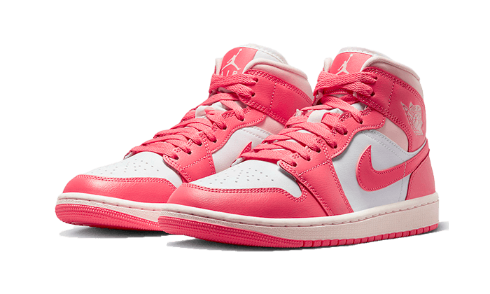 Kup oryginalne Air Jordan 1 Mid Strawberries And Cream BQ6472-186 - widok z drugiego boku - Sneakersy