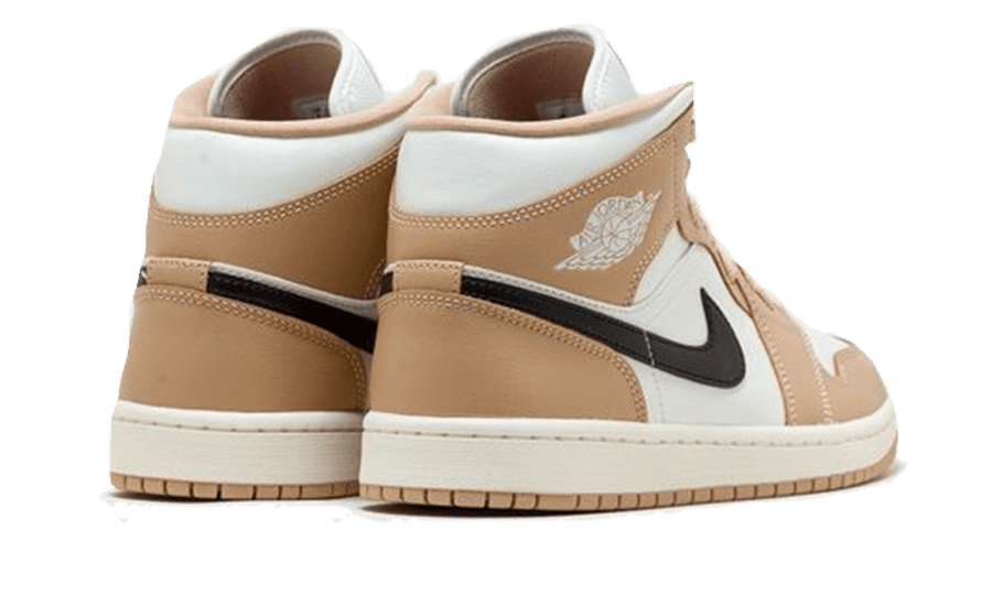 Buty Air Jordan Air Jordan 1 Mid Tan Black - widok z przodu - Rozmiary EU