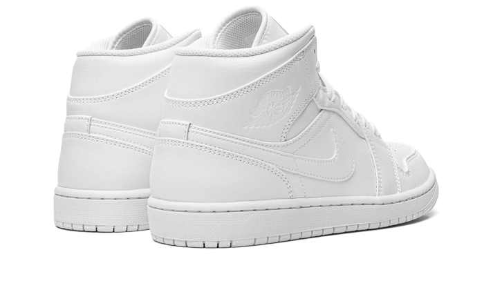 Buty Air Jordan Air Jordan 1 Mid Triple White (2022) - widok z przodu - Rozmiary EU