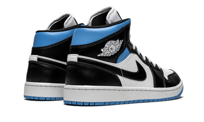 Buty Air Jordan Air Jordan 1 Mid University Black White - widok z przodu - Rozmiary EU