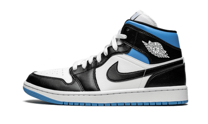 Air Jordan Air Jordan 1 Mid University Black White niebiesko-biały - widok główny z boku | Saturaise.com