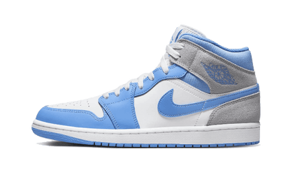 Air Jordan Air Jordan 1 Mid University Blue Grey niebiesko-biały - widok główny z boku | Saturaise.com