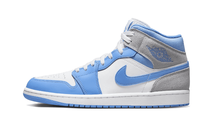 Air Jordan Air Jordan 1 Mid University Blue Grey niebiesko-biały - widok główny z boku | Saturaise.com