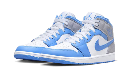 Kup oryginalne Air Jordan 1 Mid University Blue Grey DX9276-100 - widok z drugiego boku - Sneakersy