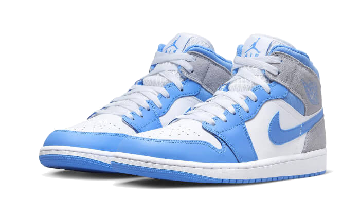 Kup oryginalne Air Jordan 1 Mid University Blue Grey DX9276-100 - widok z drugiego boku - Sneakersy