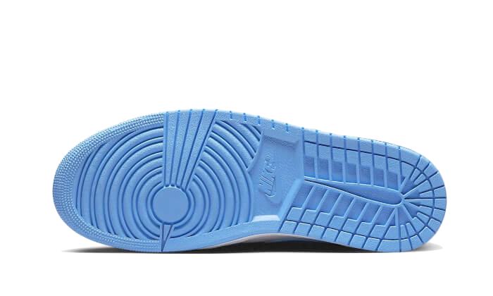 100% Oryginalne Air Jordan 1 Mid University Blue Grey - widok z tyłu - 720.00 PLN