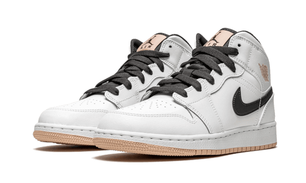 Air Jordan 1 Mid White Arctic Orange - Kup oryginalne Air Jordan 1 Mid White Arctic Orange 554725-180 - widok z drugiego boku - Sneakersy