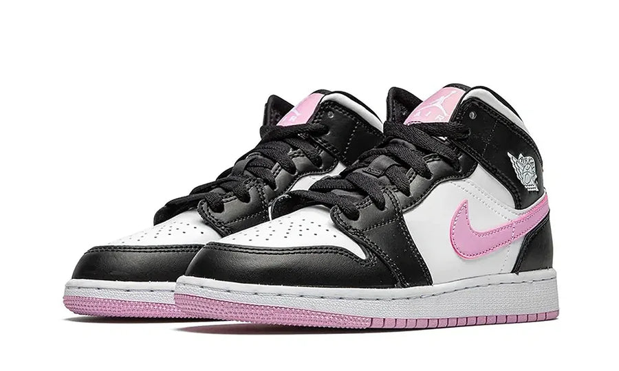 Air Jordan 1 Mid White Black Light Arctic Pink (GS) - zdjęcie 2