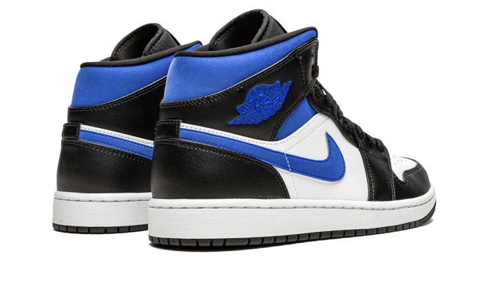 Buty Air Jordan Air Jordan 1 Mid White Black Royal - widok z przodu - Rozmiary EU