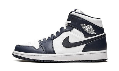 Air Jordan 1 Mid White Metallic Gold Obsidian