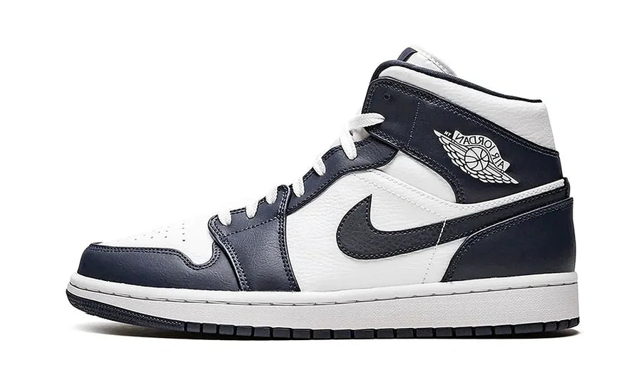 Air Jordan 1 Mid White Metallic Gold Obsidian