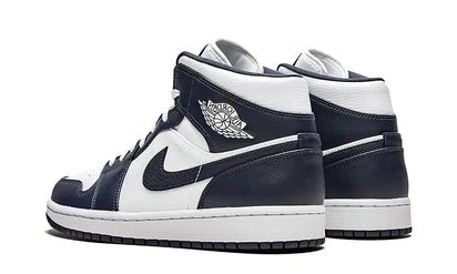 Air Jordan 1 Mid White Metallic Gold Obsidian - zdjęcie 3