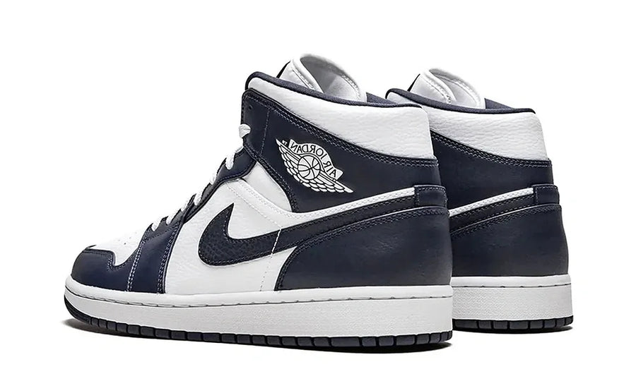 Air Jordan 1 Mid White Metallic Gold Obsidian - zdjęcie 3