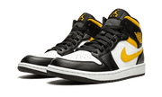 Kup oryginalne Air Jordan 1 Mid White Pollen Black 554724-177 - widok z drugiego boku - Sneakersy