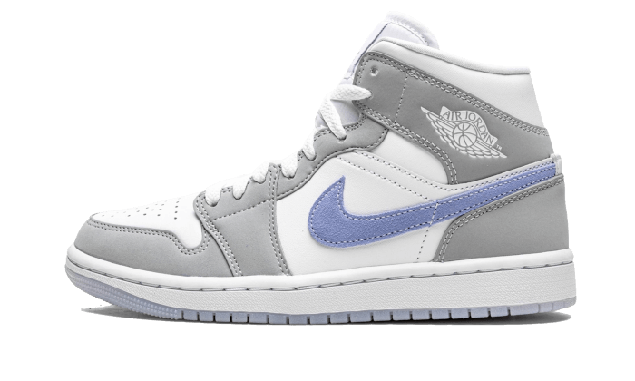 Air Jordan Air Jordan 1 Mid Wolf Grey czarny-biały - widok główny z boku | Saturaise.com