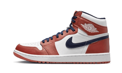 Air Jordan Air Jordan 1 Retro High OG Golf Out of the Mud biały-granatowy - widok główny z boku | Saturaise.com