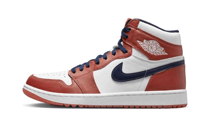 Air Jordan Air Jordan 1 Retro High OG Golf Out of the Mud biały-granatowy - widok główny z boku | Saturaise.com