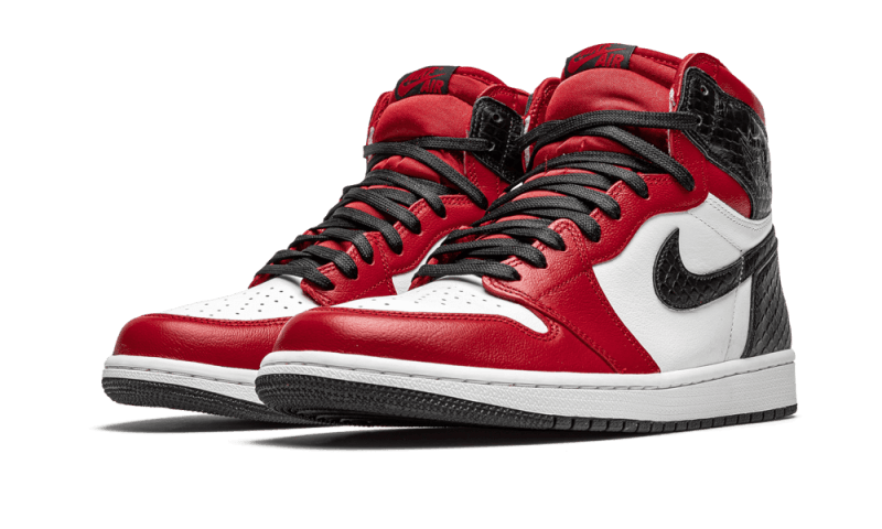 Kup oryginalne Air Jordan 1 Retro High Satin Snake Chicago CD0461-601 - widok z drugiego boku - Sneakersy