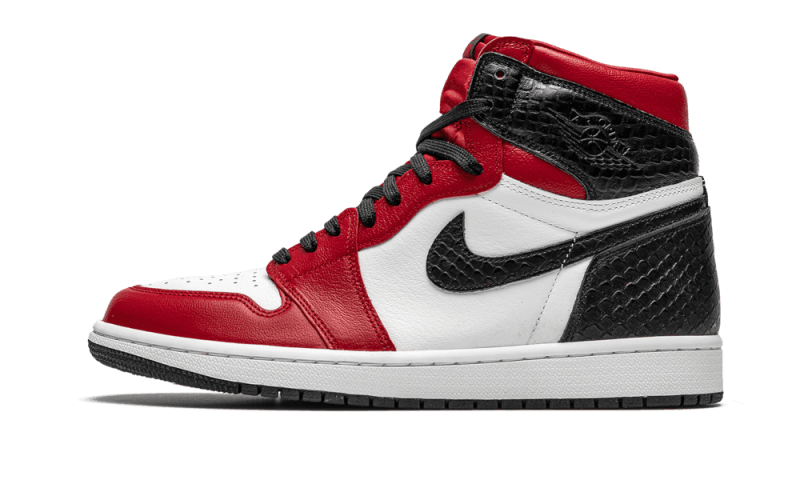 Air Jordan Air Jordan 1 Retro High Satin Snake Chicago czerwono-czarny - widok główny z boku | Saturaise.com