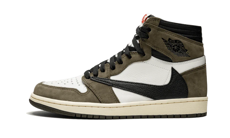 Air Jordan Air Jordan 1 Retro High Travis Scott "Cactus Jack" brązowo-biały - widok główny z boku | Saturaise.com