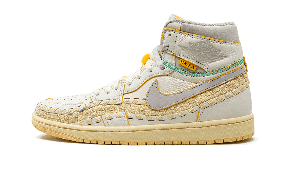 Air Jordan Air Jordan 1 Retro High OG Union Bephie's Beauty Supply Wolf Grey biały-zielony - widok główny z boku | Saturaise.