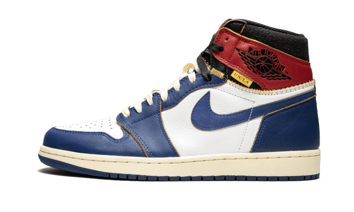 Air Jordan Air Jordan 1 Retro High Union Los Angeles Blue Toe biało-czarny - widok główny z boku | Saturaise.com